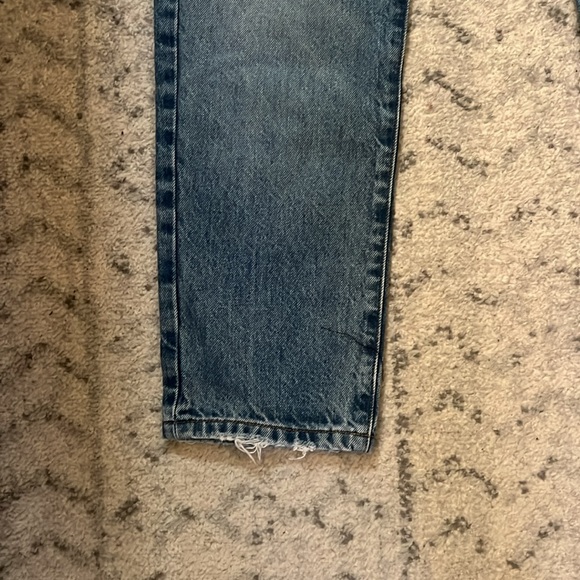 frame blue jean pants with intentional rips great condition size 24 - Picture 2 of 5
